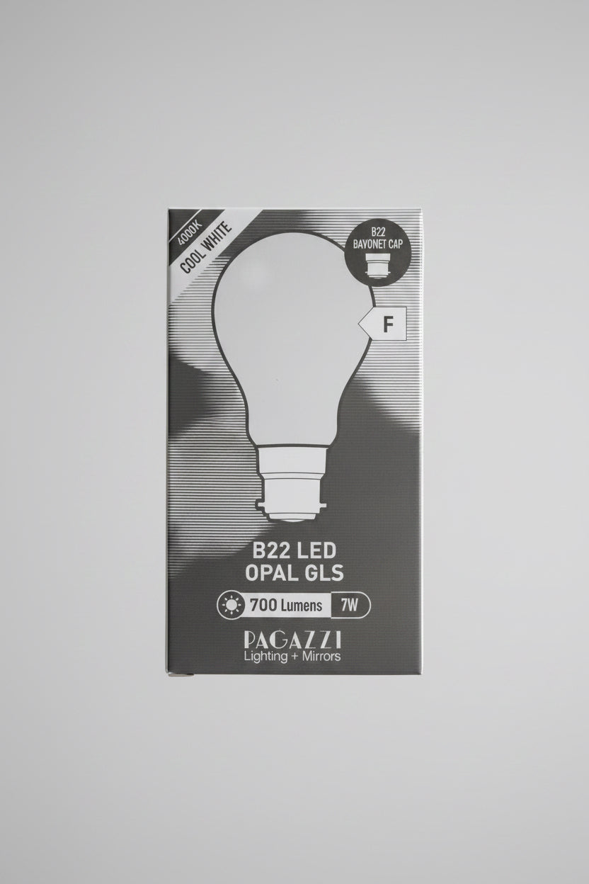 B22 LED Opal Gls 700 Lumens 7W Cool White