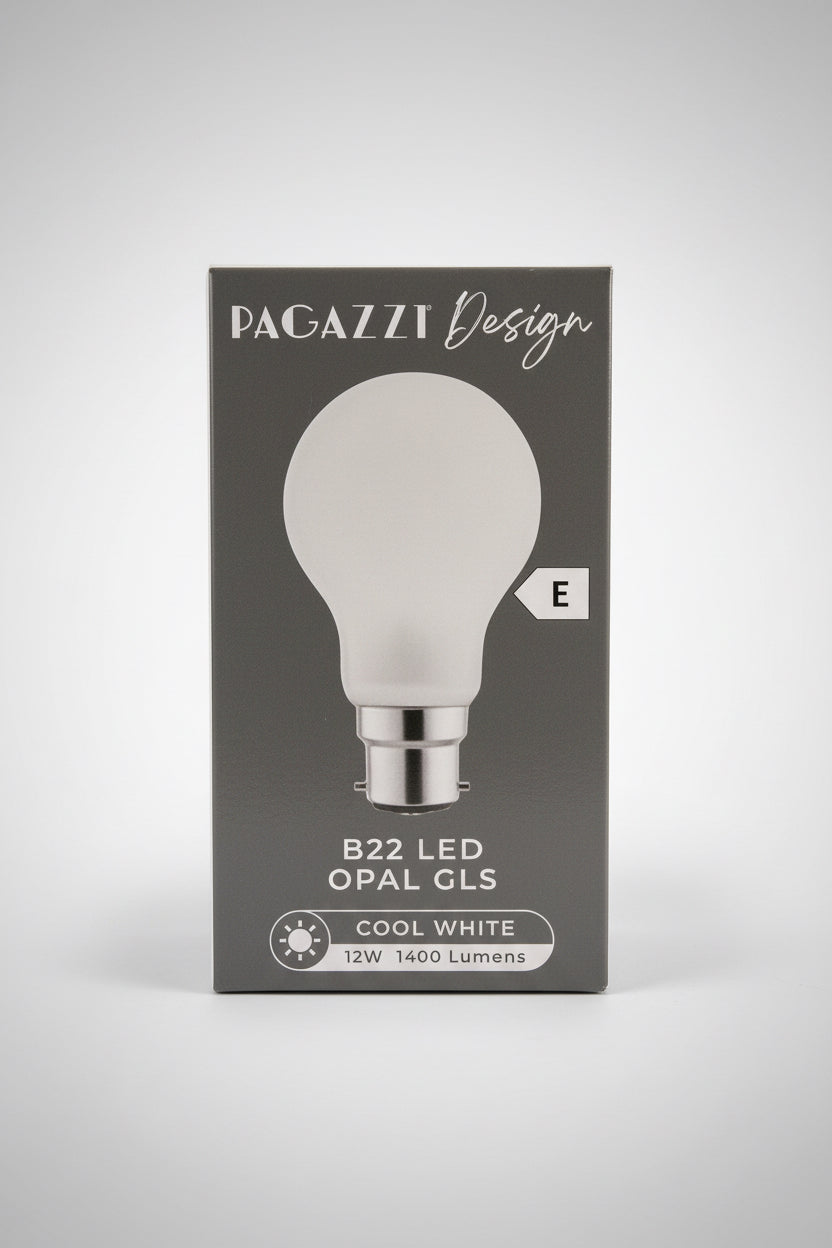 B22 LED Opal Gls 1400 Lumens 12W Cool White