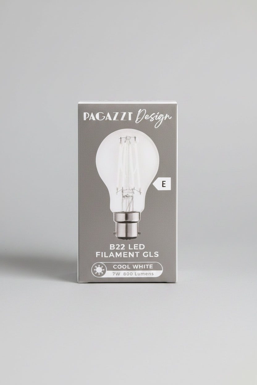 B22 LED Opal Gls 800 Lumens 7W Cool White