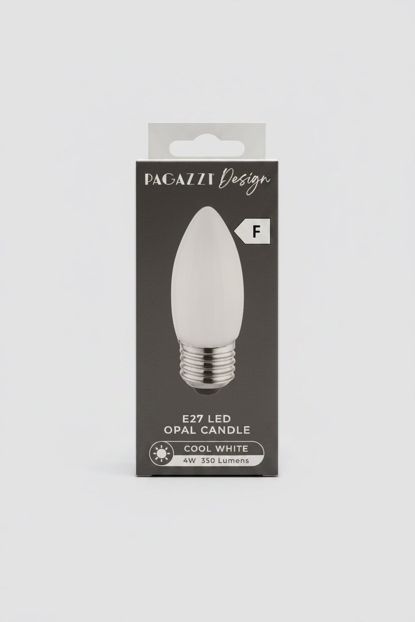 E27 LED Opal Candle 350 Lumens 4W Cool White