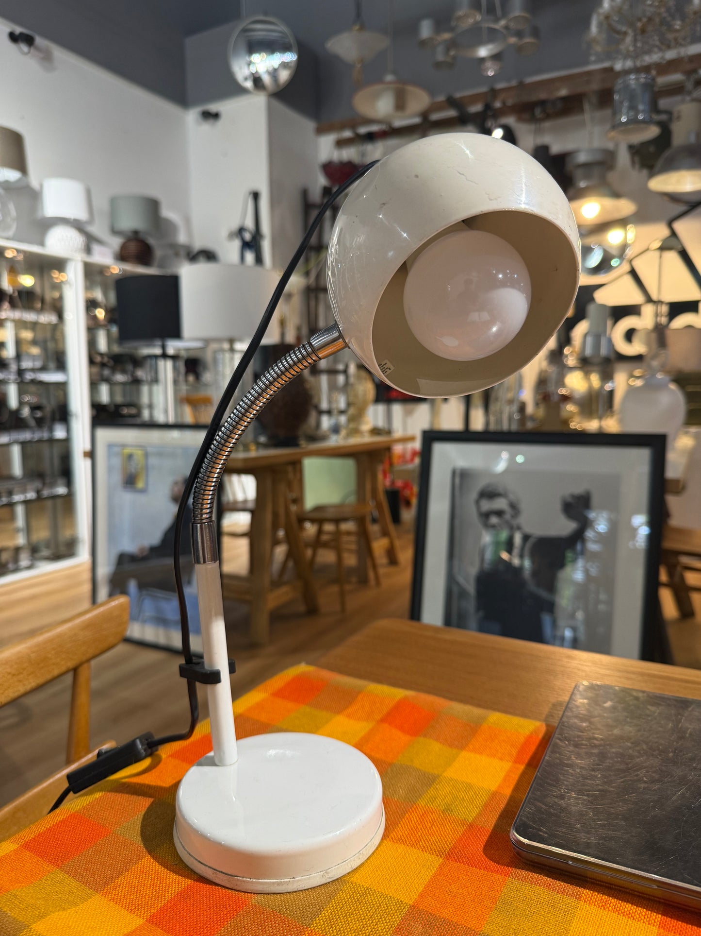 Vintage Italian "eyeball" lamp
