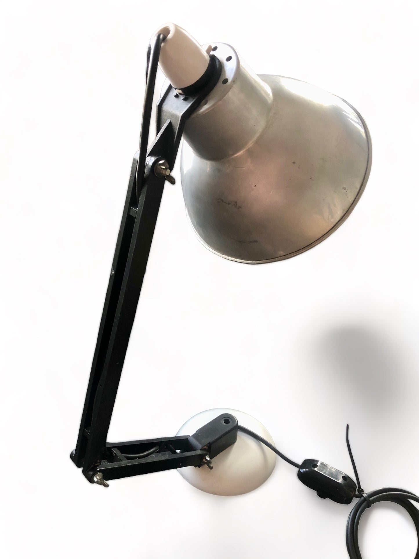 MACLAMP Terence Conran HABITAT Mid-Century Desk Lamp white Wooden Arms
