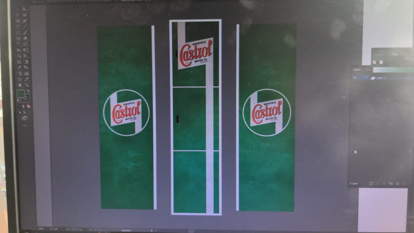 Castrol Oil vintage metal cabinet
