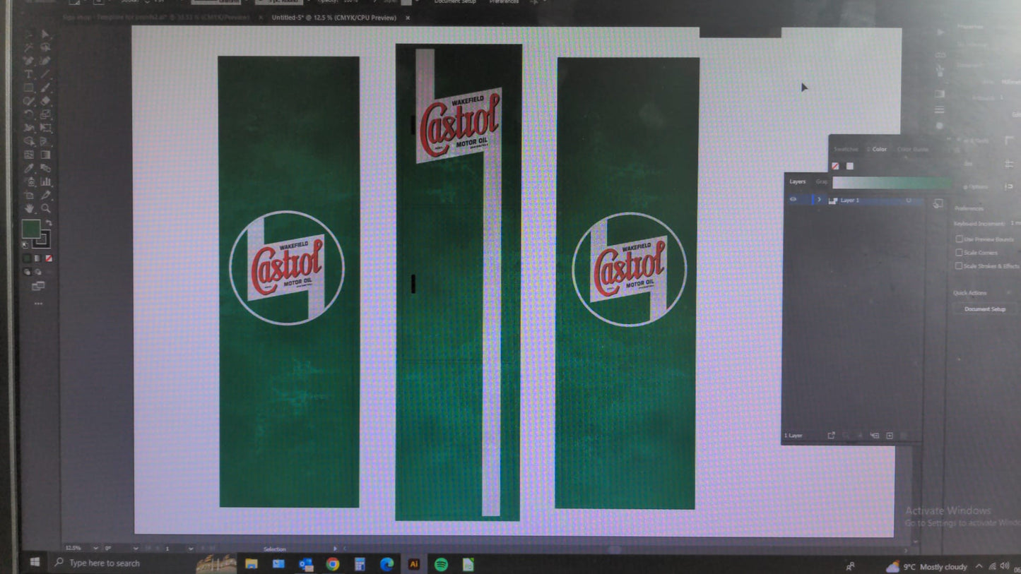 Castrol Oil vintage metal cabinet