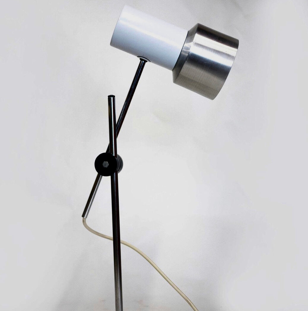 Vintage Italian White Aluminium Desk Lamp from Prova, 1960s
