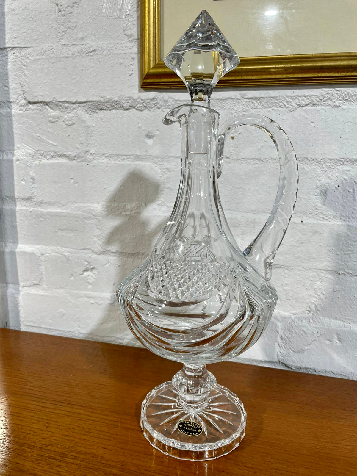 Superb Quality Bohemian Lead Crystal Claret Decanter