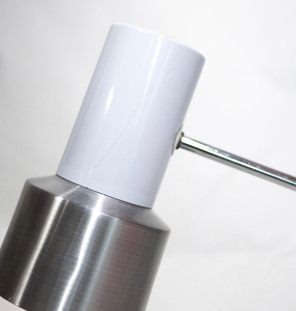Vintage Italian White Aluminium Desk Lamp from Prova, 1960s