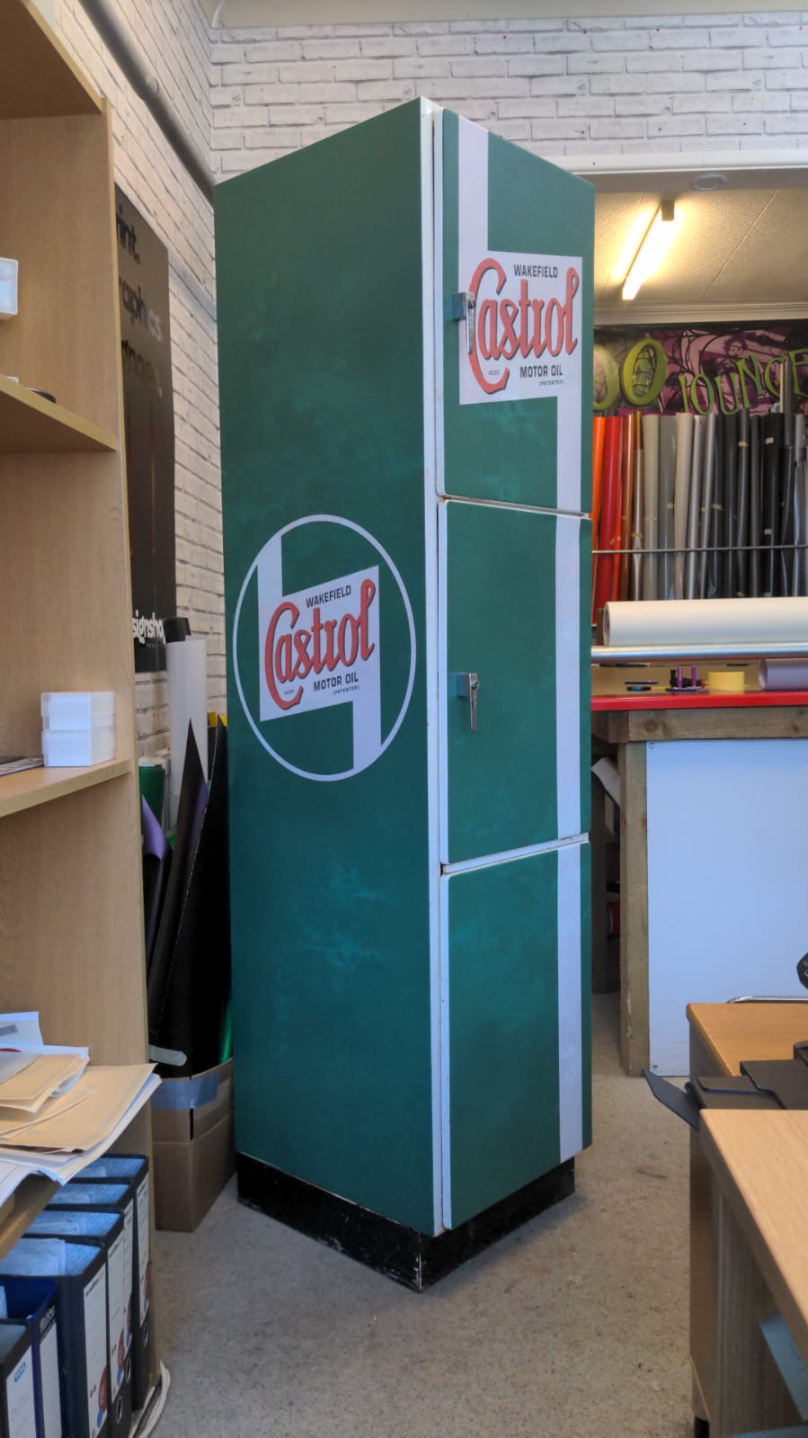 Castrol Oil vintage metal cabinet