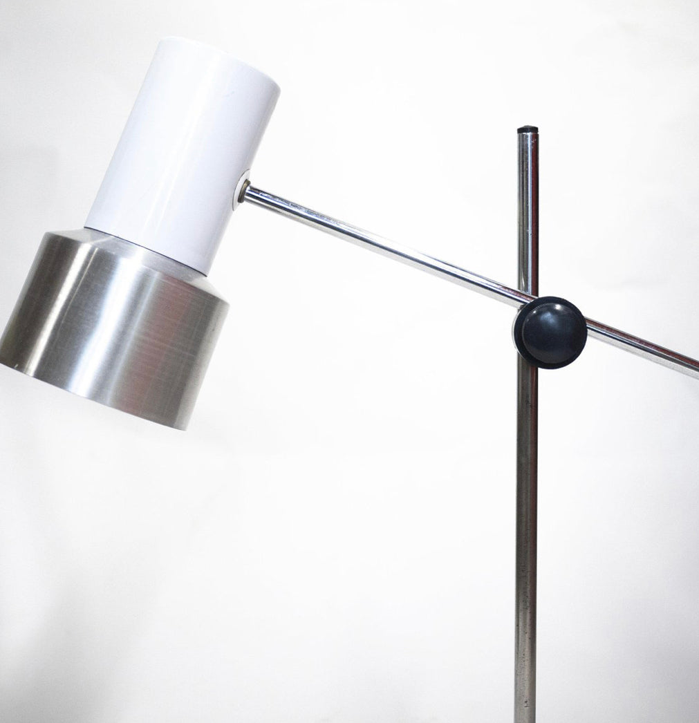 Vintage Italian White Aluminium Desk Lamp from Prova, 1960s