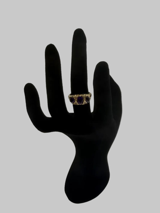 Ring- 9ct Gold and Amethyst