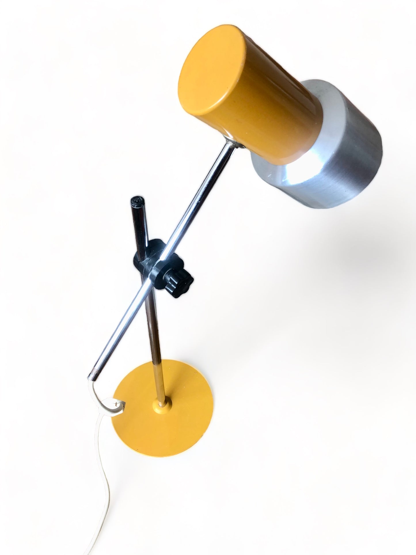 Mustard Yellow Retro Vintage posable light by Prova.