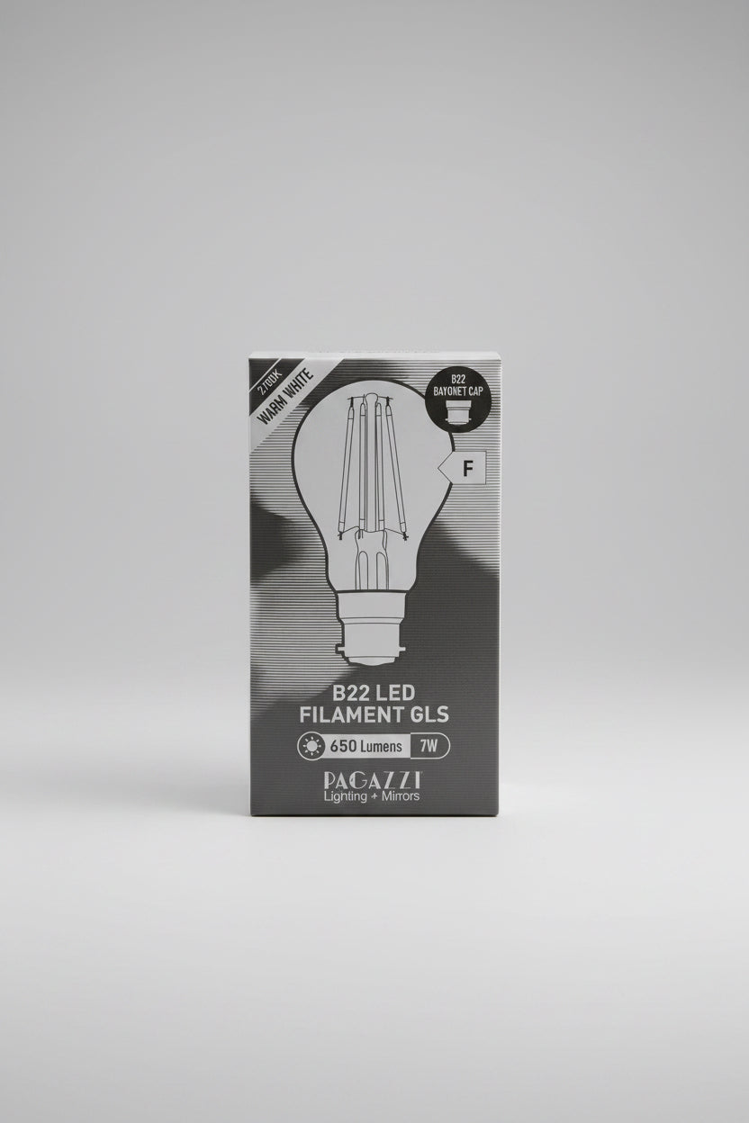 B22 LED Filament GLS 650 lumens 7W Warm White