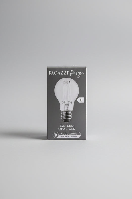 E27 LED Opal GlS 800 Lumens 7W Cool White