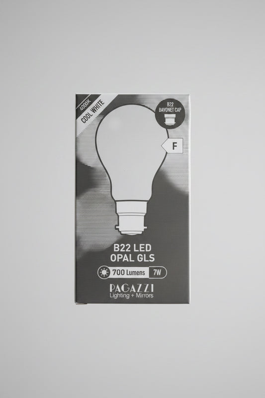 B22 LED Opal Gls 700 Lumens 7W Cool White