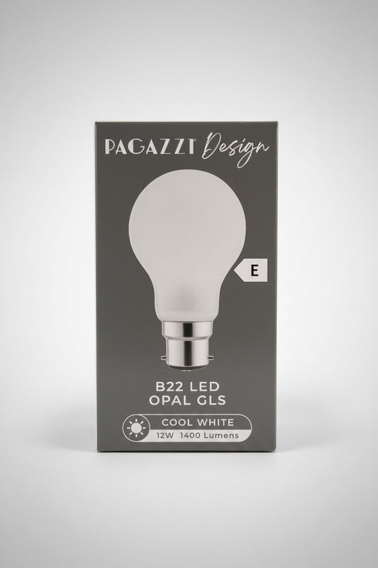 B22 LED Opal Gls 1400 Lumens 12W Cool White