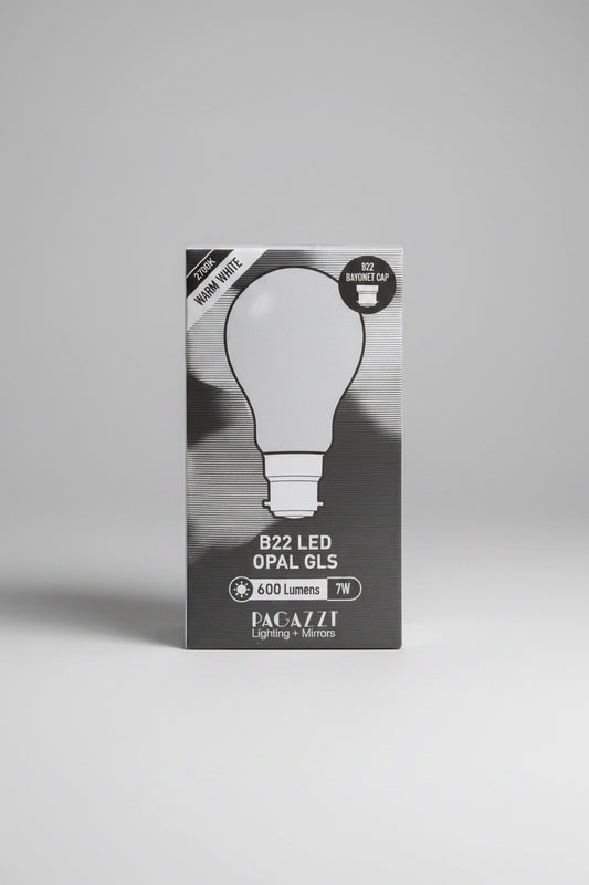 B22 LED Opal Gls 600 Lumens 7W Warm White