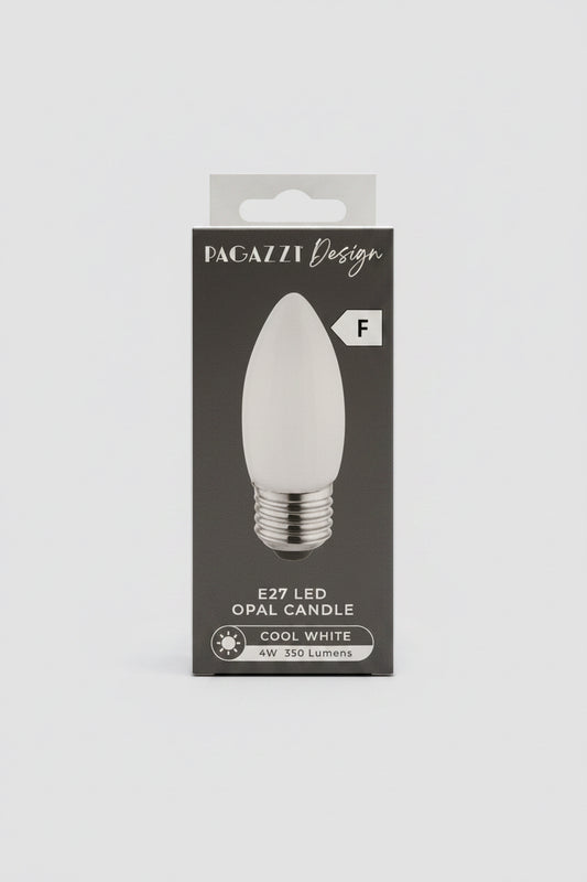 E27 LED Opal Candle 350 Lumens 4W Cool White