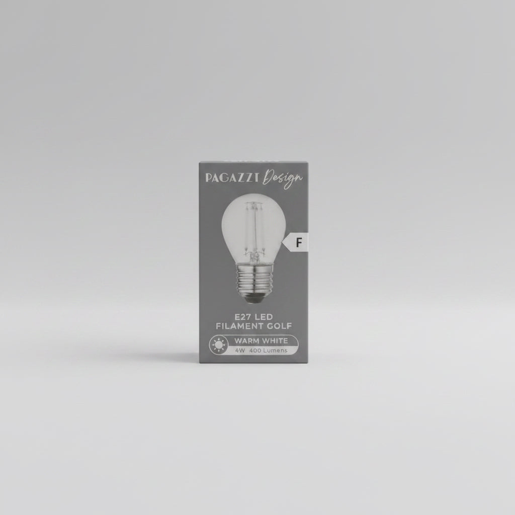 E27 LED Filament Golf 400 Lumens 4W Warm White
