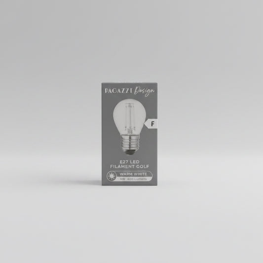 E27 LED Filament Golf 400 Lumens 4W Warm White