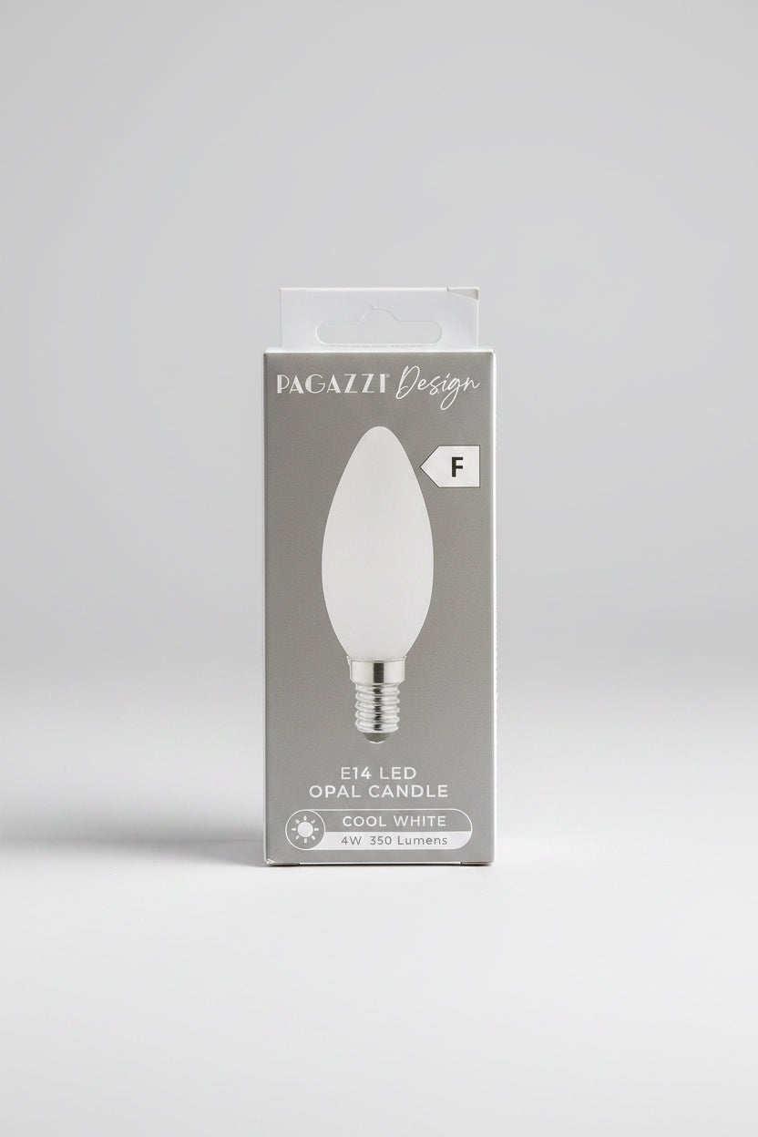 E14 LED Opal Candle 350 Lumens 4W Cool White