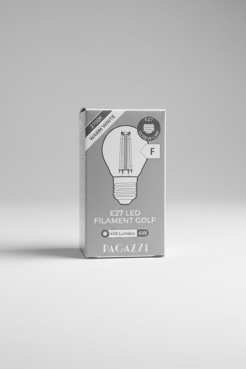 E27 LED Filament Golf 400 Lumens 4W Warm White