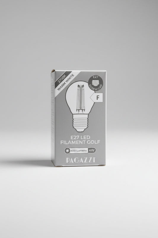 E27 LED Filament Golf 400 Lumens 4W Warm White