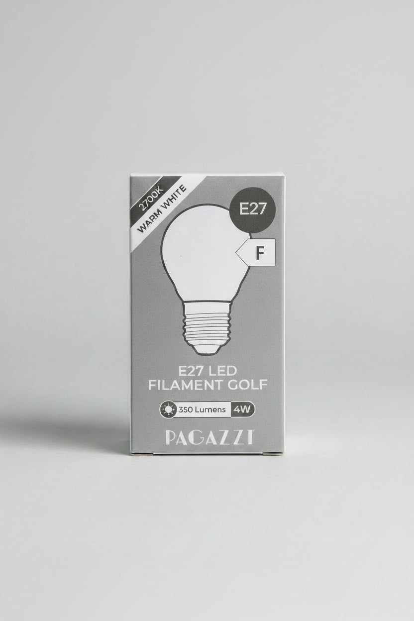 E27 LED Filament Golf 350 Lumens 4W Warm White