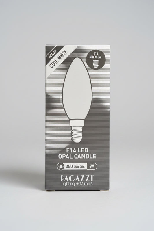 E14 LED Opal Candle 350 Lumens 4W Cool White
