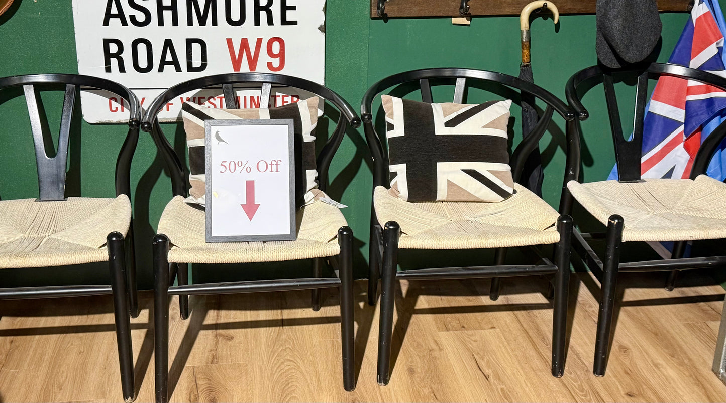 Wishbone chairs designed by Hans J. Wegner