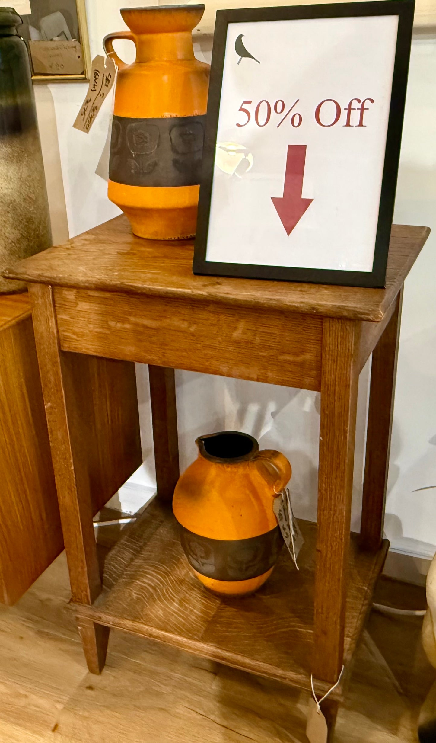 Vintage oak side table