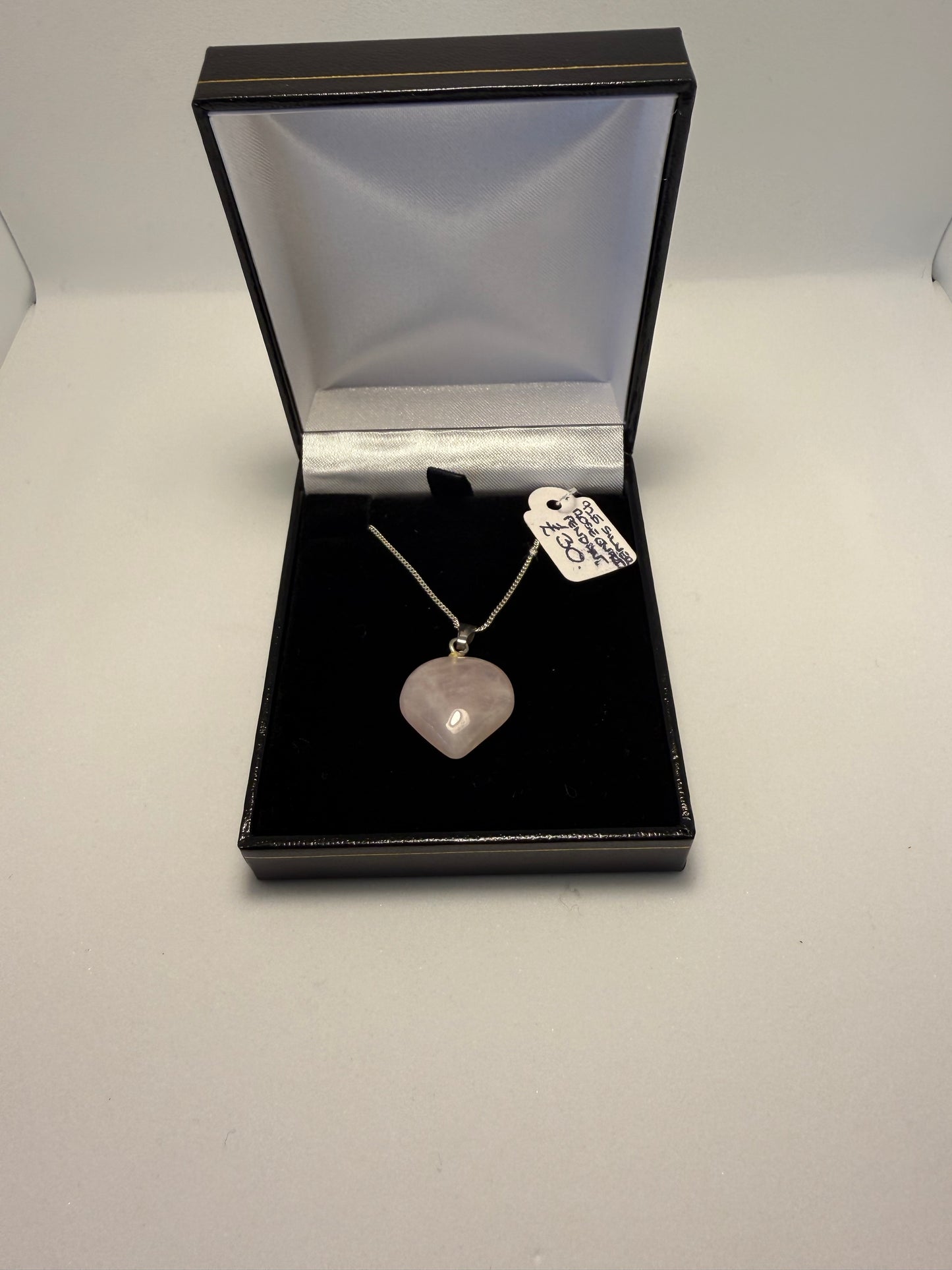 935 Silver & Rose Quartz Pendant