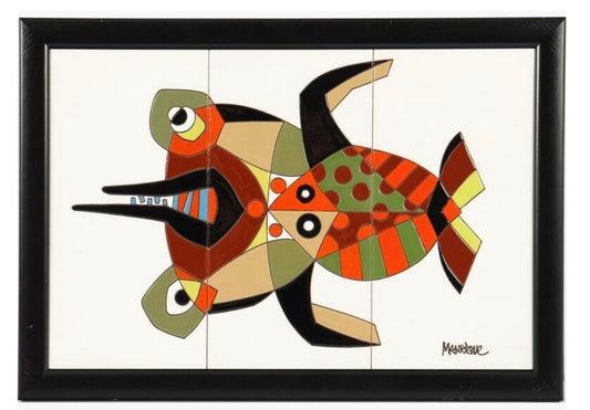Cesar Manrique (1919-1992) Tile panel with 3 tiles