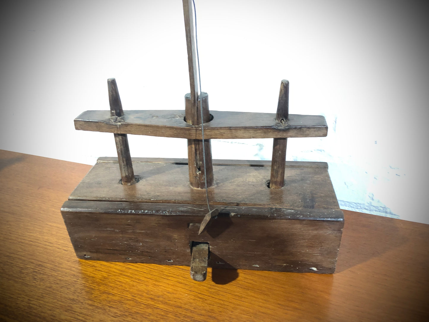 A rare Deadfall wooden Mouse Trap