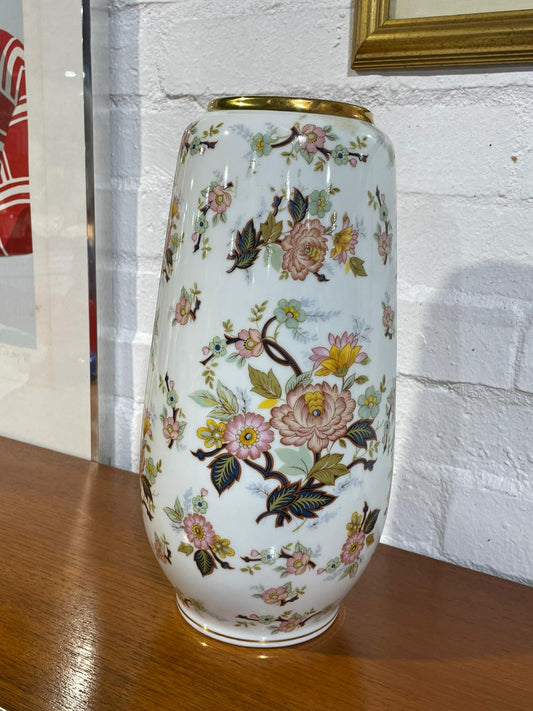 West German Bavarian pottery gilded Vase